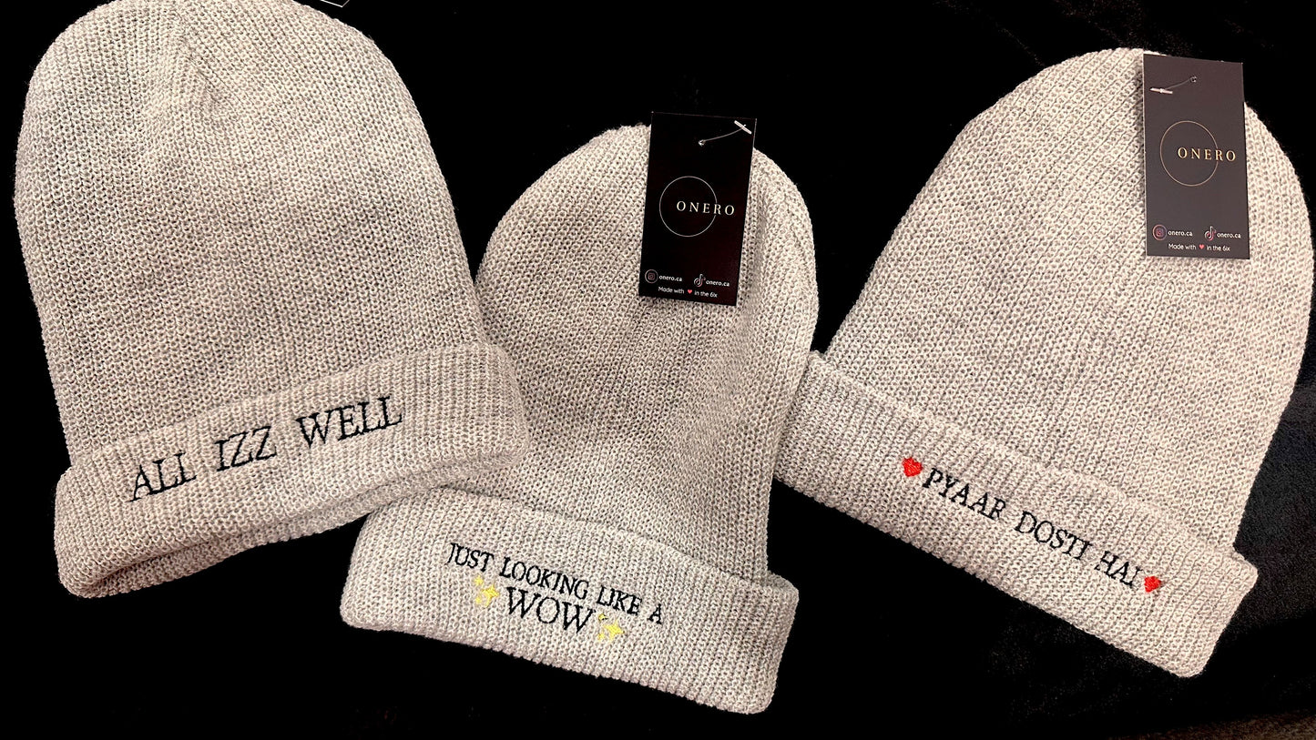 LIGHT GREY BEANIES (LOOSE FIT) - LIMITED INVENTORY