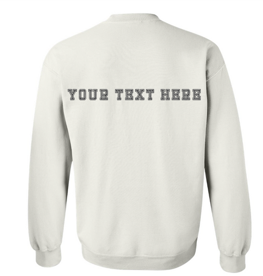 CUSTOM - Embroidered Text Apparel(Back Side)