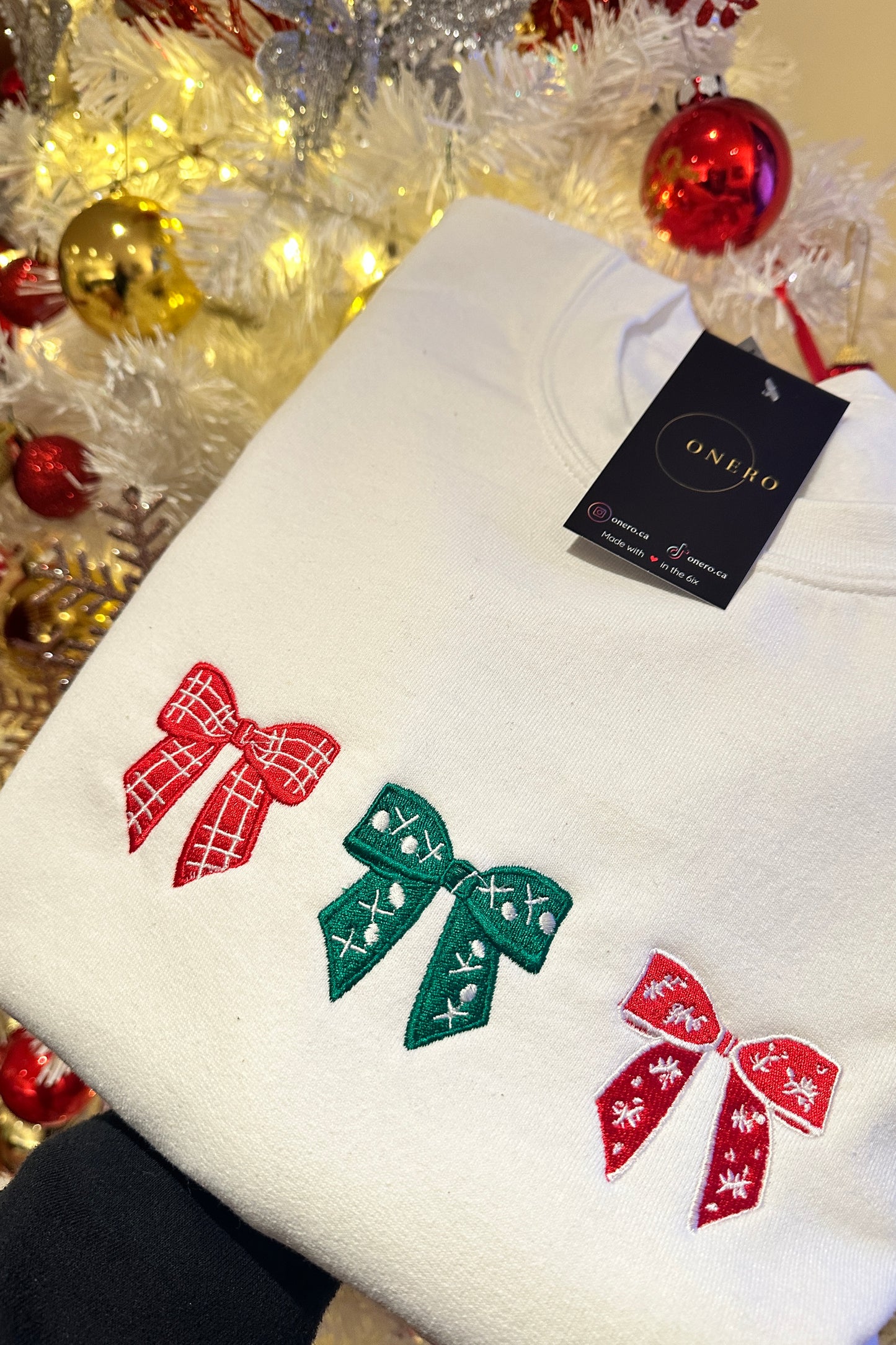 Holiday Bows - Embroidered Apparel