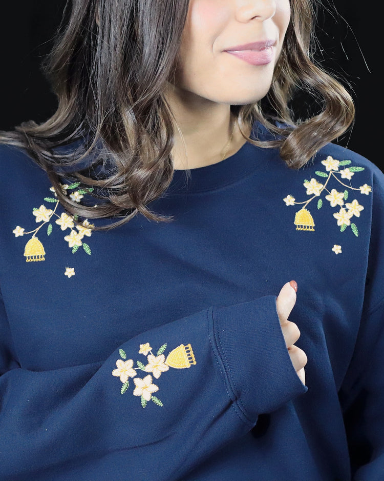 Jasmine & Jhumka Embroidered Crewneck