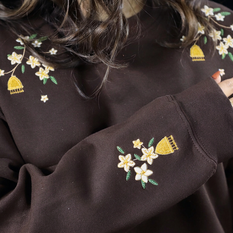 Jasmine & Jhumka Embroidered Crewneck