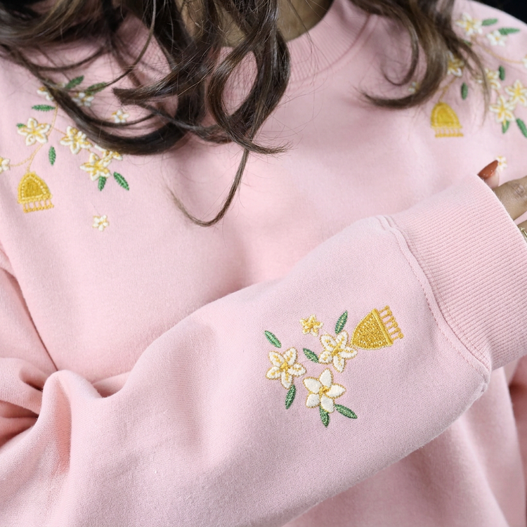 Jasmine & Jhumka Embroidered Crewneck