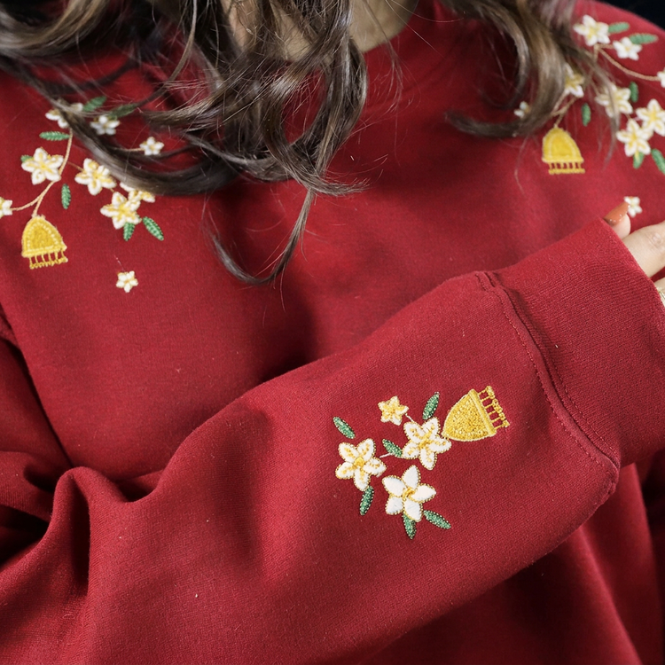 Jasmine & Jhumka Embroidered Crewneck