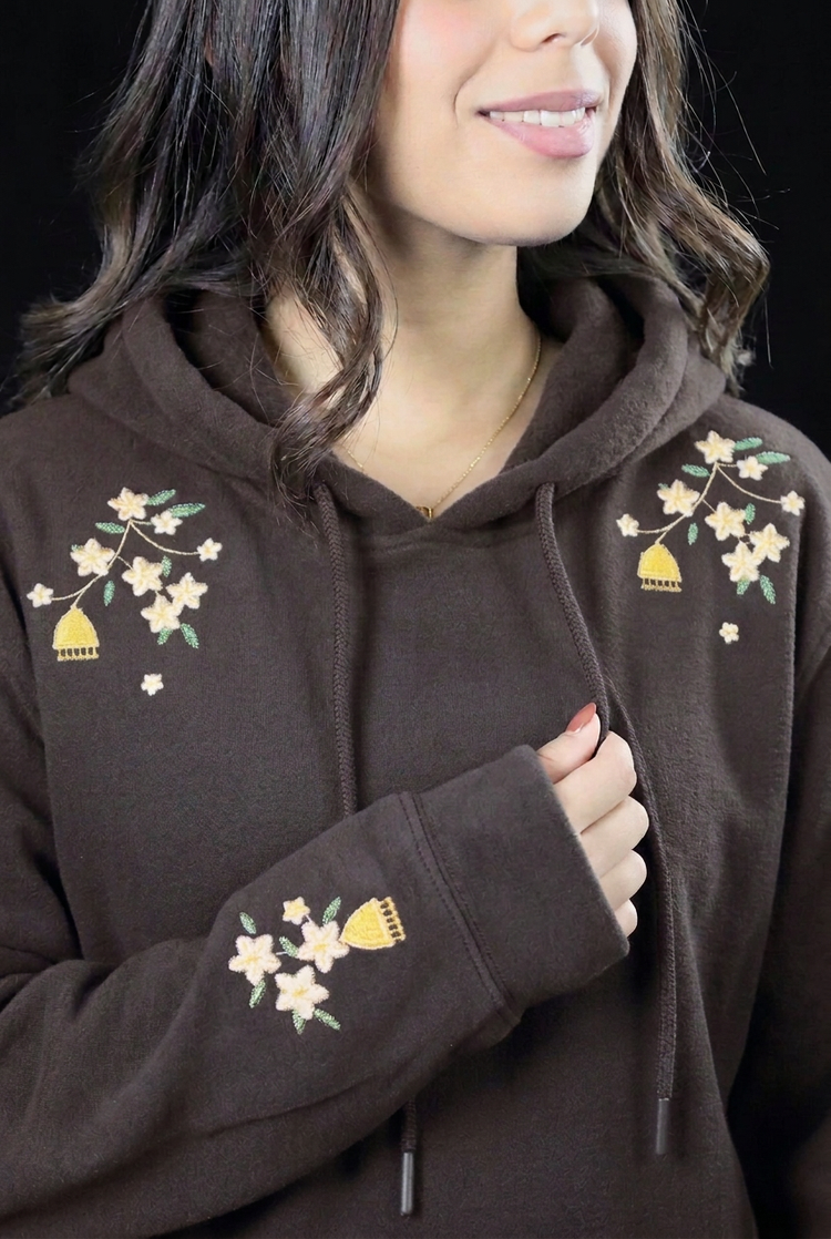 Jasmine & Jhumka Embroidered Hoodie