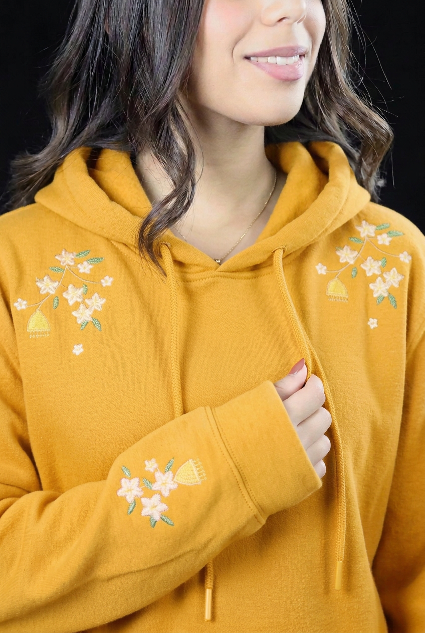 Jasmine & Jhumka Embroidered Hoodie