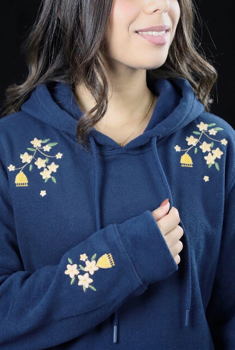 Jasmine & Jhumka Embroidered Hoodie