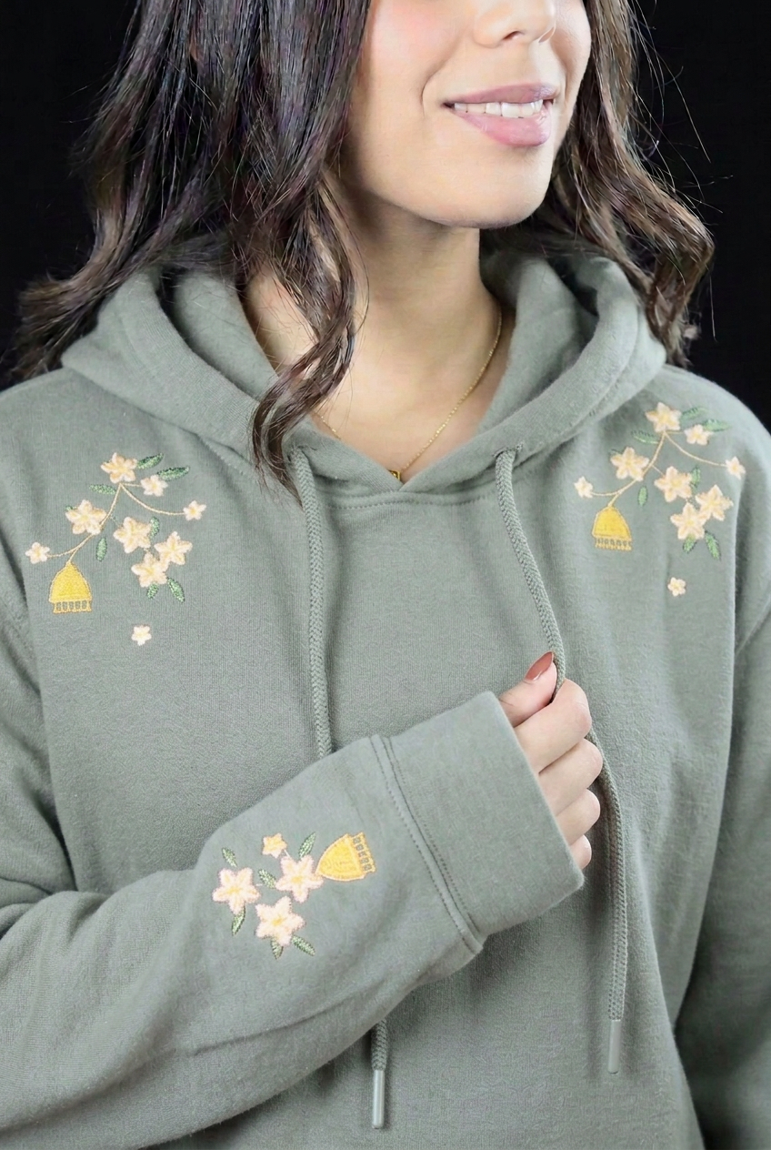Jasmine & Jhumka Embroidered Hoodie