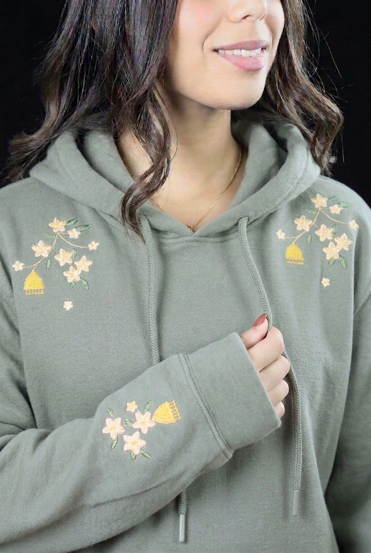 Jasmine & Jhumka Embroidered Hoodie